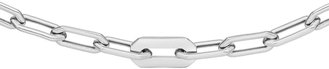 Glow 102.0992.45 Unisex Ketting Paperclip 45 cm Zilver