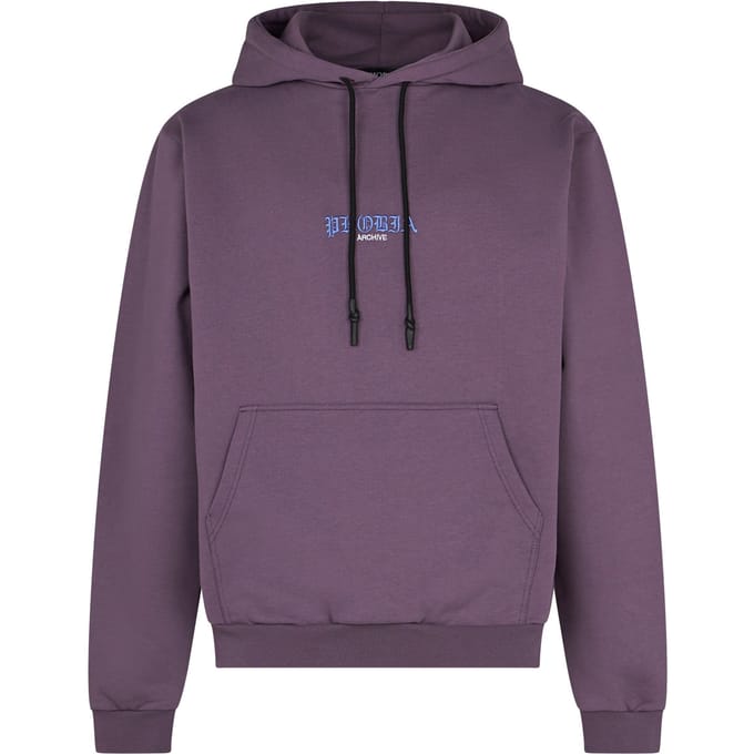 Lichtgewicht herensweatshirt met capuchon en schedelprint, paars