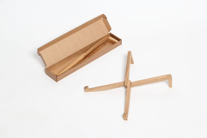 Opvouwbare Laptopstand van Massief Eikenhout