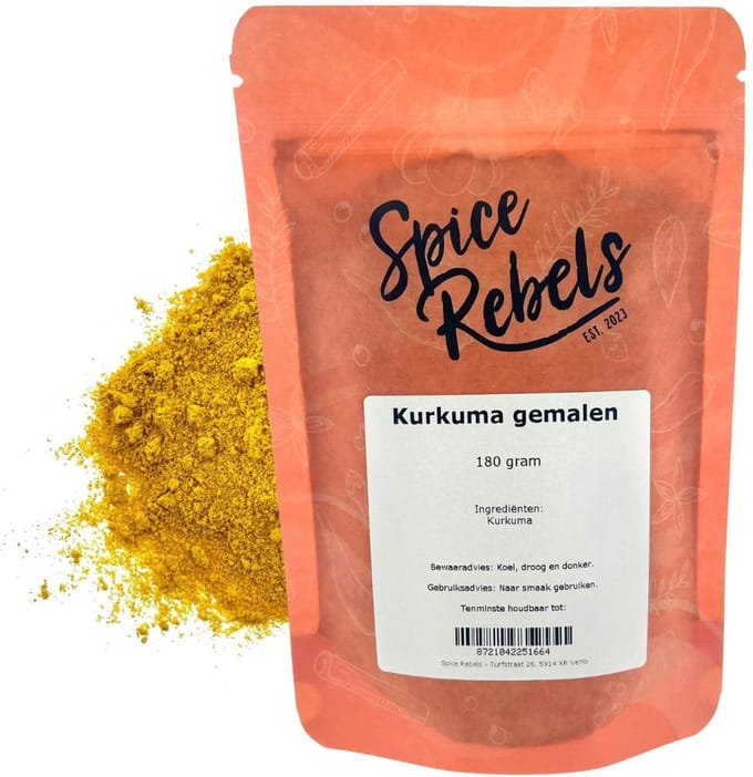 Spice Rebels - Kurkuma gemalen - zak 180 gram