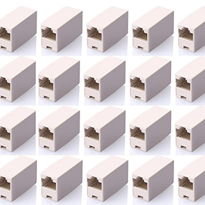 RJ45 Adapter Koppeling - 20x Ethernet Connector Vrouwelijk - Vrouwelijk