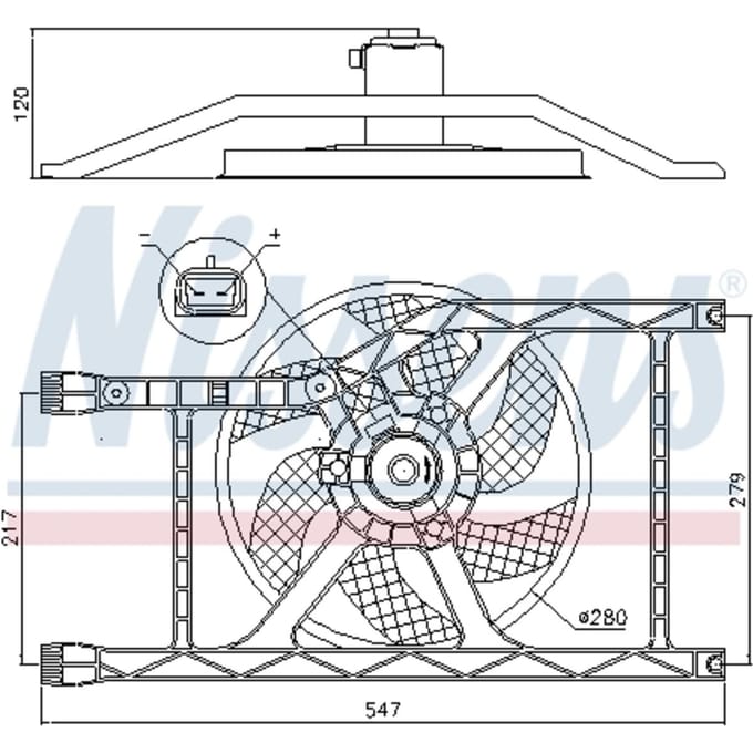 Koelventilatorwiel, motorkoeling NISSENS 85920