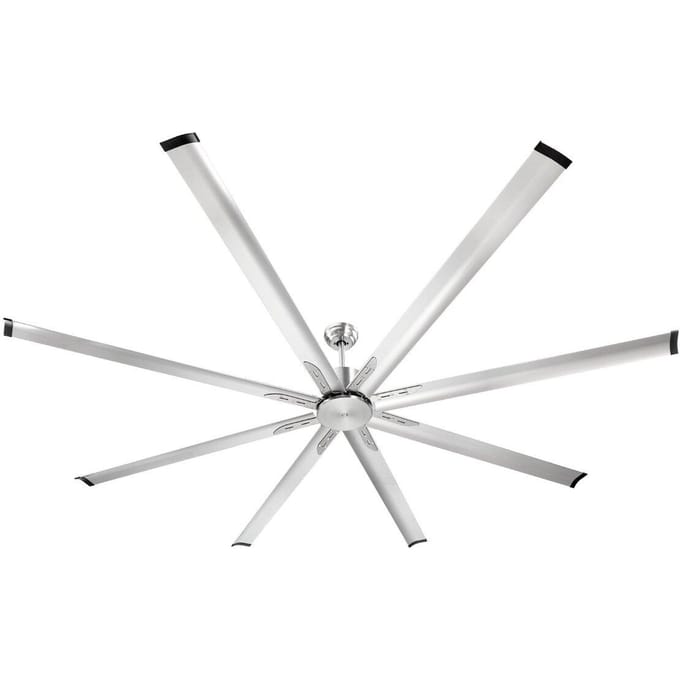 244 cm Aluminium Plafondventilator Zonder Licht Afstandsbediening Geborsteld Nikkel