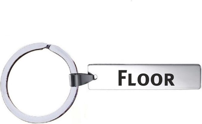 Sleutelhanger Met Naam - Floor - RVS