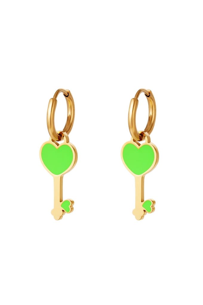 Stainless steel earrings |Oorbellen | Groen | Yehwang