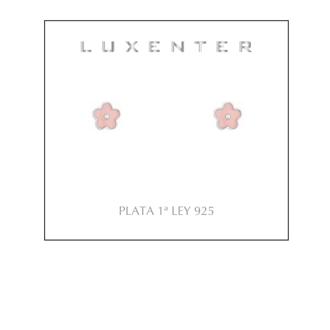 Luxenter 925 Sterling zilveren gerhodineerde oorbellen - Bloem