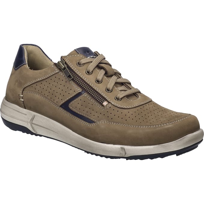 Josef Seibel - ENRICO 32 - Vrije tijdsschoenenHeren veterschoenHeren sneakersCasual - Kleur: Taupe - Maat: 42