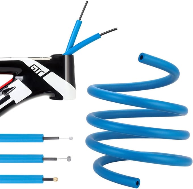 Fiets Frame Kabel - Interne Demperhoes - Stille Rit - Ruisonderdrukkend Schuim - 1.7 Meter Lengte - Zwart