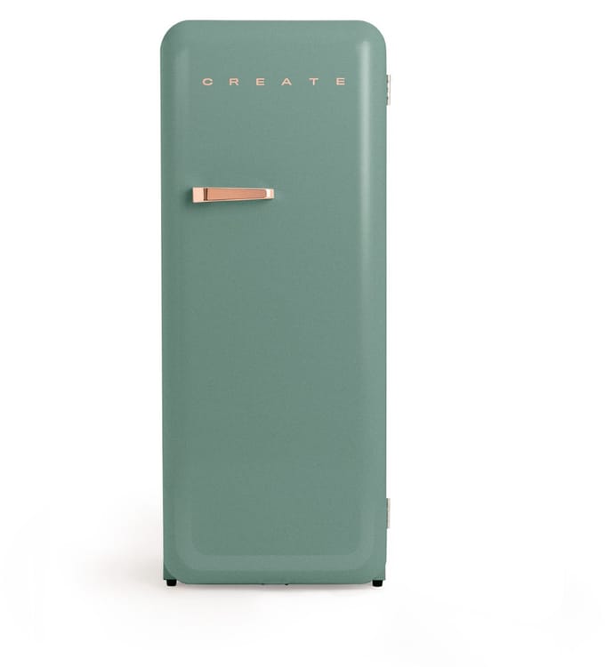 CREATE - Koelkast in retrostijl - Sage - Handvat Roségoud - FRIDGE RETRO 281L