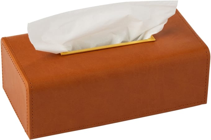 J-Line zakdoekdoos - hout - cognac