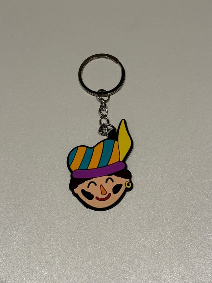 Sinterklaas sleutelhanger - sleutelhanger kinderen - Sinterklaas decoratie - sinterklaas cadeautjes - 1 Stuks - Piet Geel