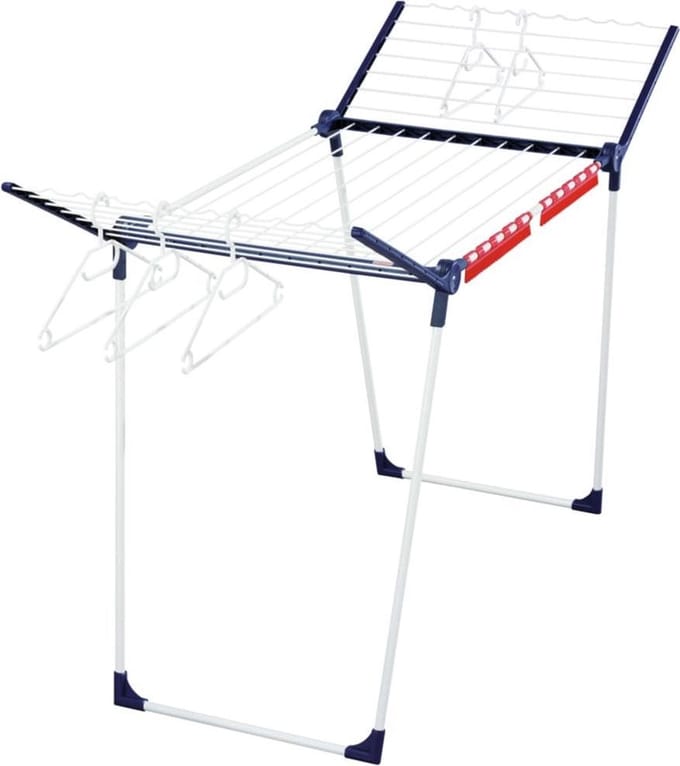 Leifheit droogrek Pegasus 200 Solid - met kleine kledingstukken houders - 20 m drooglengte