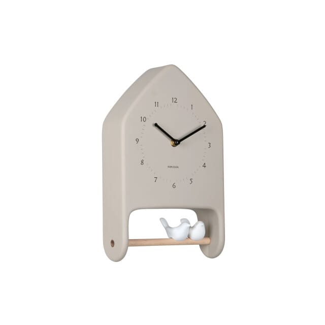 Karlsson - Wall Clock Love Birds - Grijs - Øcm