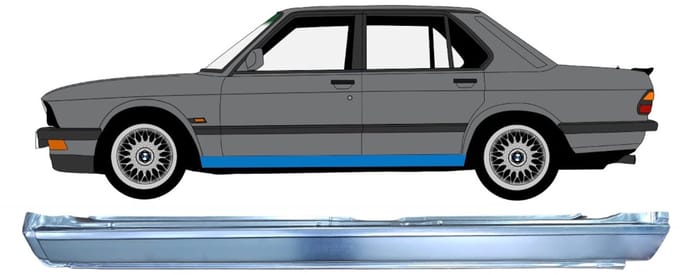 Volledige dorpel voor BMW 5 E28 1981-1987 / Links
