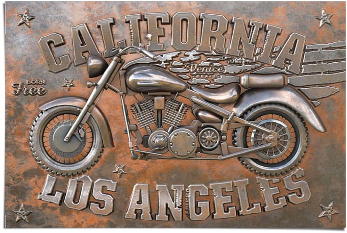 Poster Motorfiets - 61 x 91,5 - Papier - REINDERS