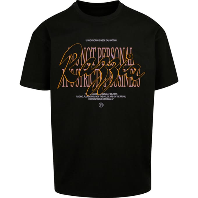 Mister Tee Razzia Oversized T-shirt Zwart