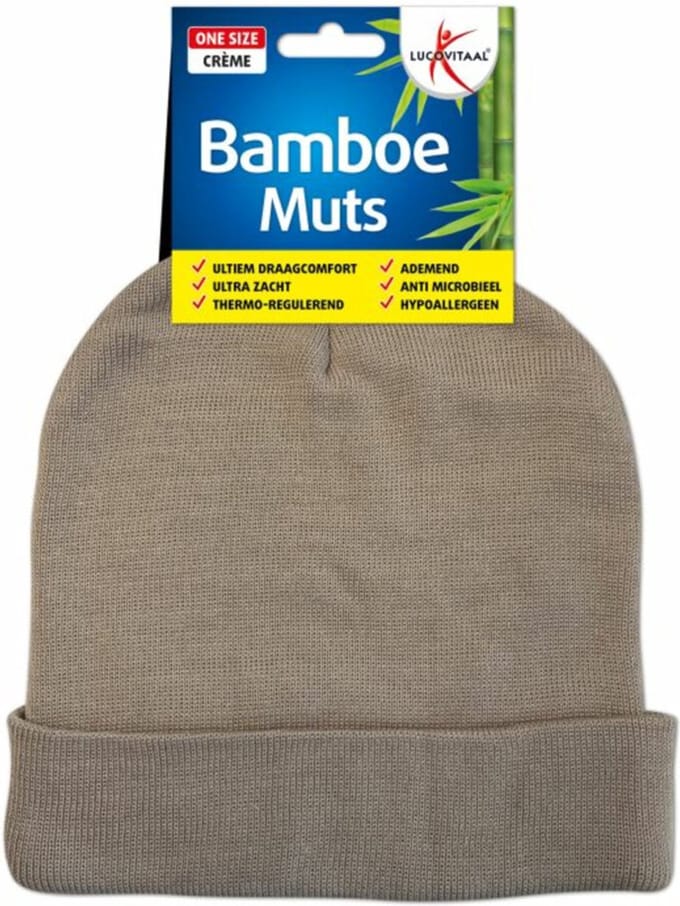 Lucovitaal Muts Bamboe Beige