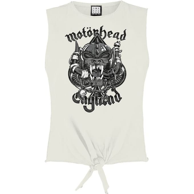 Motörhead Top - Amplified Collection - Snaggeltooth Crest - M tot XL - voor Vrouwen - wit