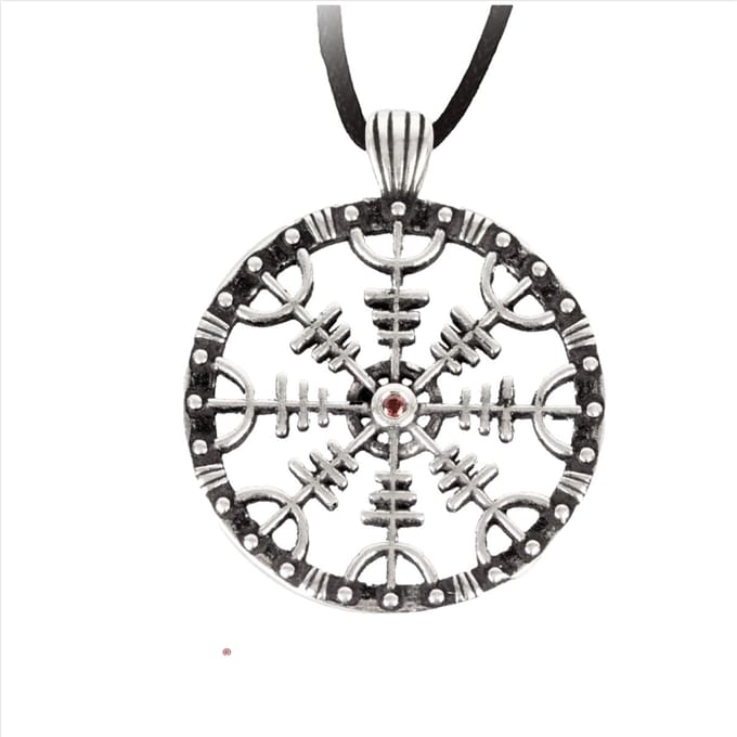 Zilveren 'helm of angst' hanger (K838)