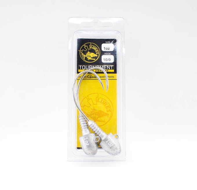 Tackle Tactics TT Tournament Jig Head 1 oz 10/0 SL12 2/pak (8164) yellow