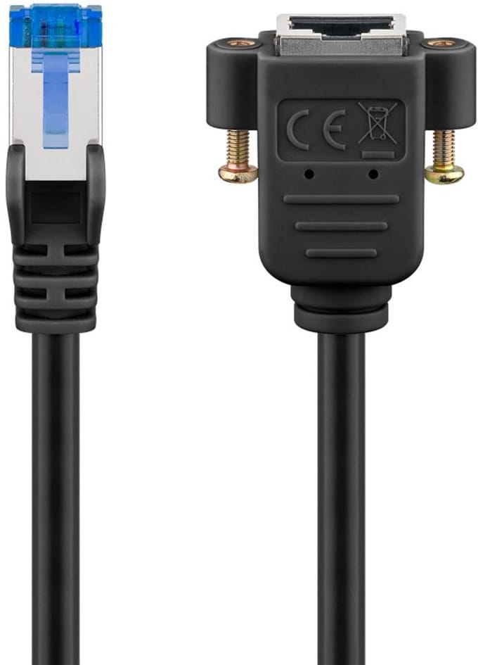 Goobay CAT 6a Nertwek Verlengkabel - S/FTP (PiMF) - 5 meter - zwart