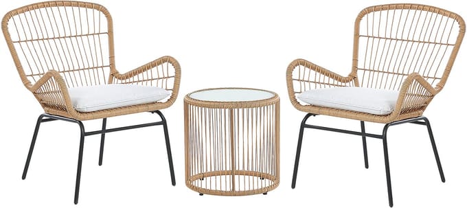 LABICO - Bistroset voor 2 - Natuurlijk - PE rotan