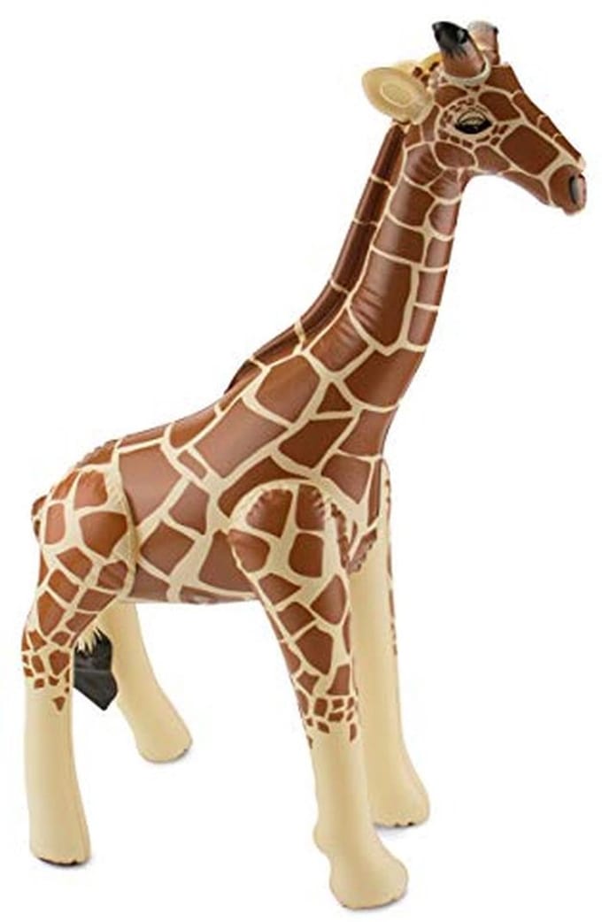 Opblaas Giraffe - 75 cm voor Safari Feestdecoratie