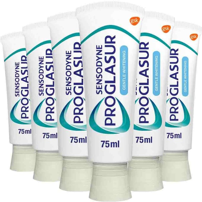 6x Sensodyne Tandpasta ProGlasur Multi-Action Gentle White 75 ml