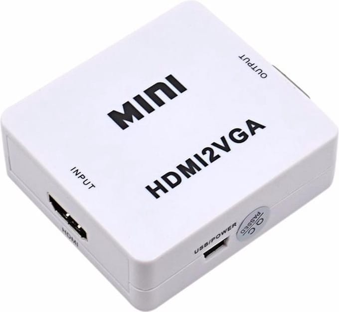 HDMI to VGA Full HD Video Converter with Audio _ White