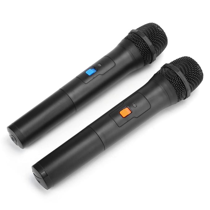V16U Universele Draadloze Microfoon 2 In 1 VHF Universele USB Ontvangst Handmicrofoon Zwart Eén voor Twee