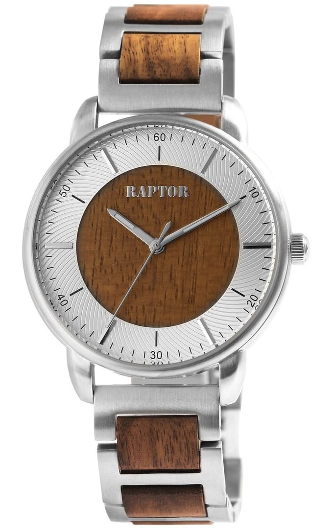 Raptor Herenhorloge Edelstahl Lias, mineraalglas
