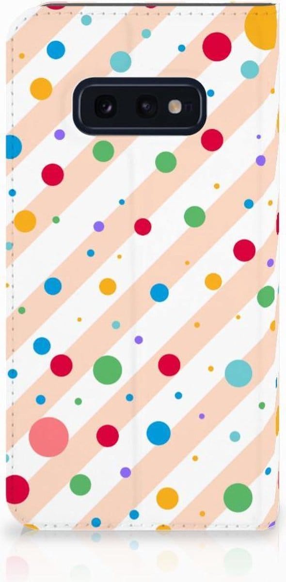 Standcase Hoesje voor Samsung Galaxy S10e Hoesje met Magneet Dots