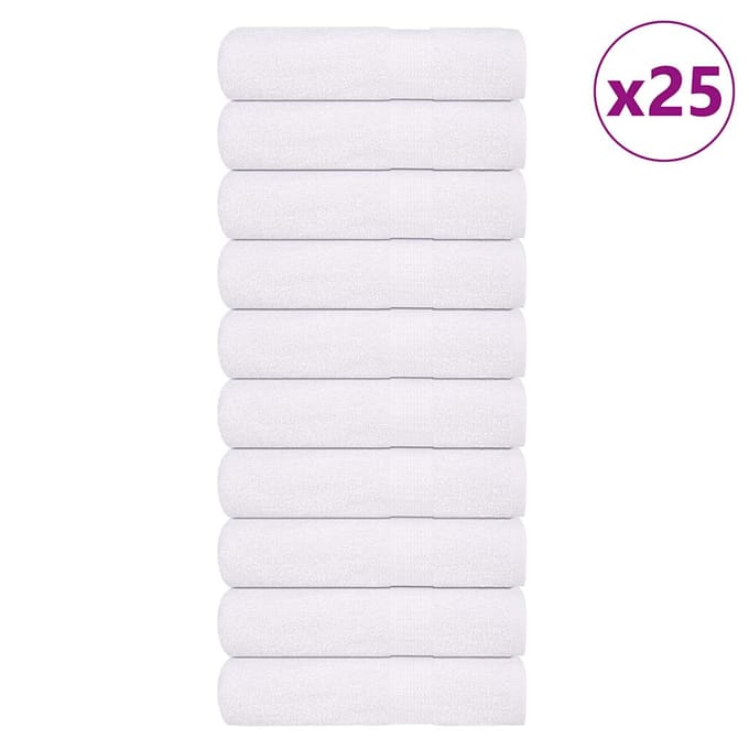 vidaXL - Badhanddoeken - FROGN - 25 - st - 100x150 - cm - 360 - g/m² - wit