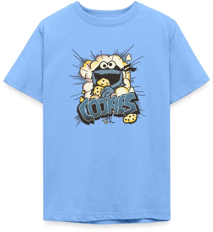 Sesamstraat Koekiemonster En Koekjes T-Shirt Tiener