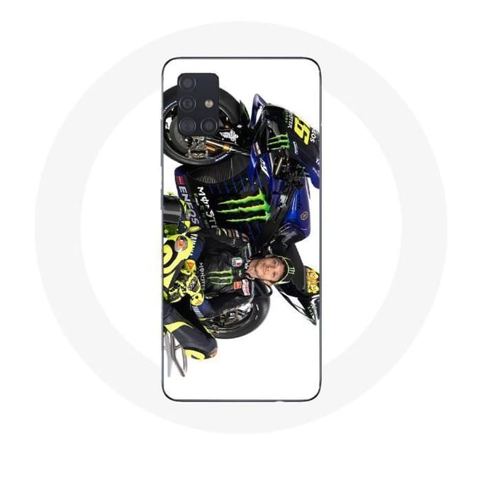 Coque - Valentino Rossi - Galaxy A51 - Souple - Protection - Pilote de vitesse blanc