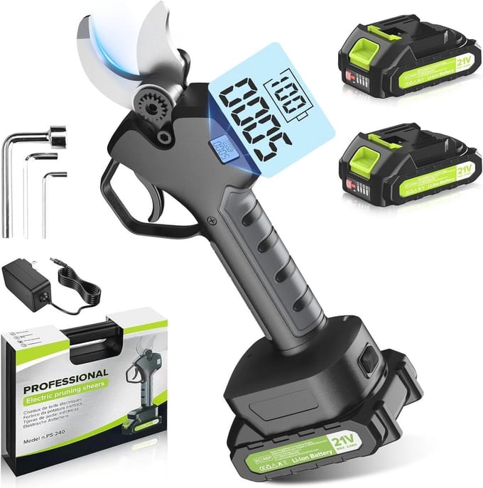 Professionele Elektrische Snoeischaar met LCD Display en 40 mm Snijdikte