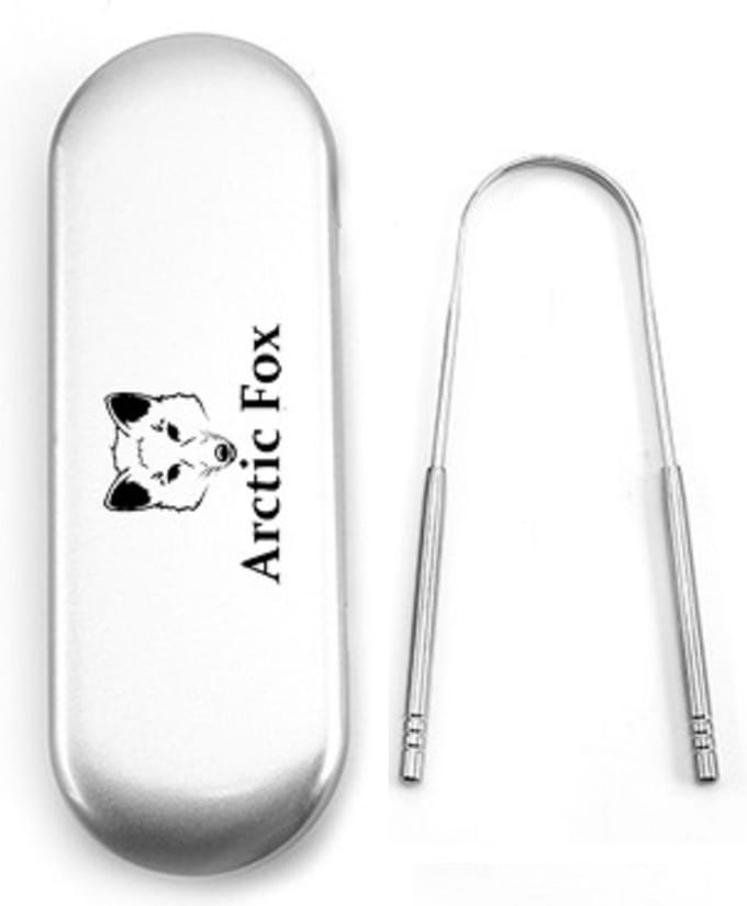 Arctic Fox® High Quality 100% RVS Tongschraper / Tongreiniger - Antibacterieel - 1 Stuk