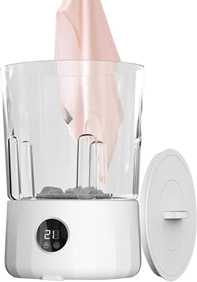 Mini-wasmachine - Draagbare reiniger - Snel kleding reinigen - Oplaadbaar met 3 modi - 15 liter - Wit