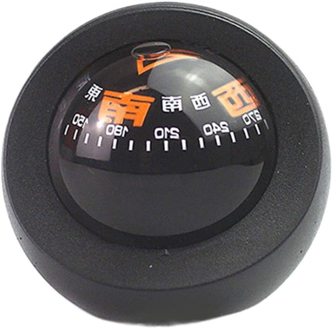 Dashboard Kompasbal - Navigatie Kompas - Auto Navigatie - Lichtgevend Ontwerp - 3.3 cm - Zwart