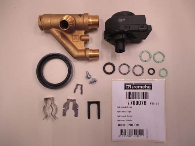 Remeha Hydroblok rechts DS vlak, 7700076