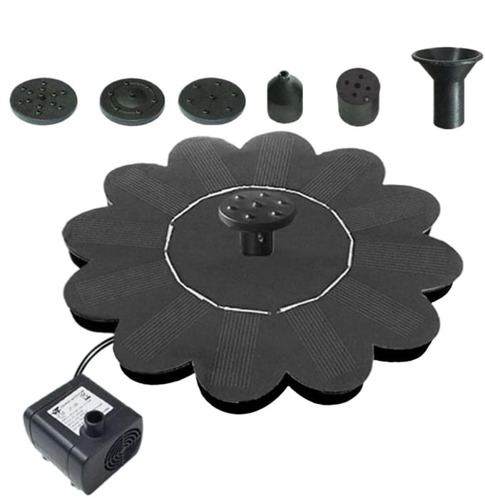 Solar Vogelbad met Waterval – Stijlvol en Draagbaar Tuinaccessoire