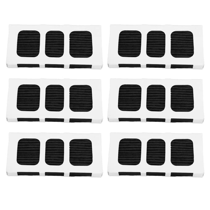 6 stuks Koelkast Luchtfilter Vervanging Actief Koolstoffilter Compatibel voor Frigidaire Paultra2 black