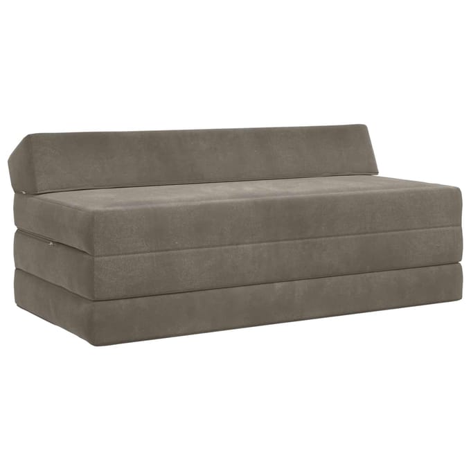 vidaXL - Vouwbare - Sofa - Bed - Lichtgrijs - 120 - x - 60 - x - 49 - cm - Stof