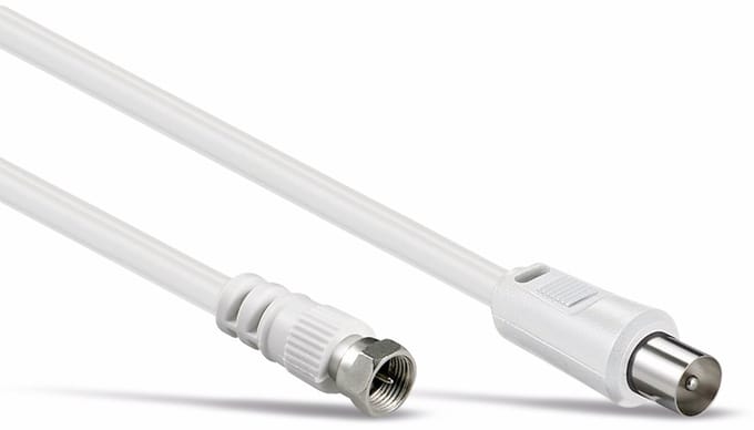 F-connector naar coax plug antennekabel 1.5 meter