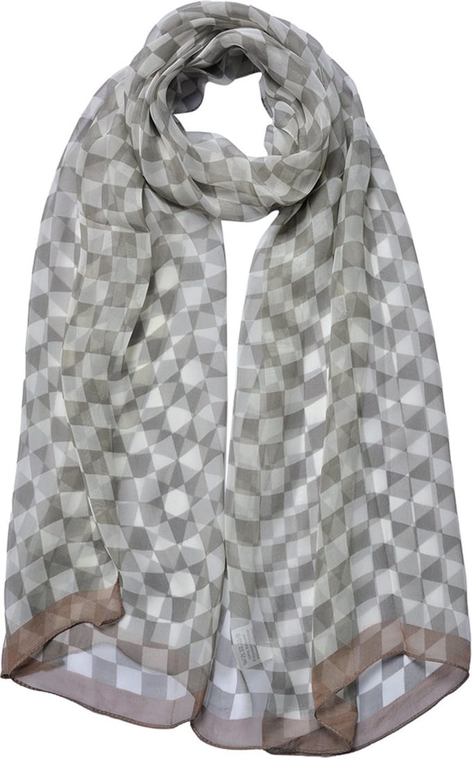 Juleeze Sjaal Dames Print 50x160 cm Groen Beige Synthetisch