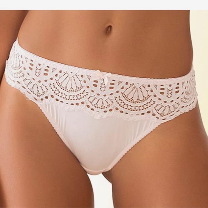 Lascana Aurora Roze string met kant Maat 36/38