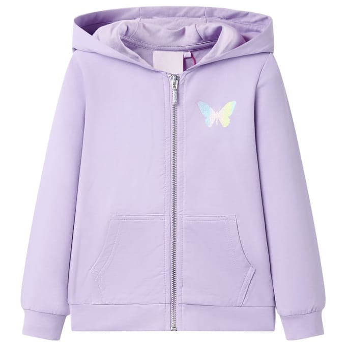 vidaXL Kindervest met capuchon 104 lila