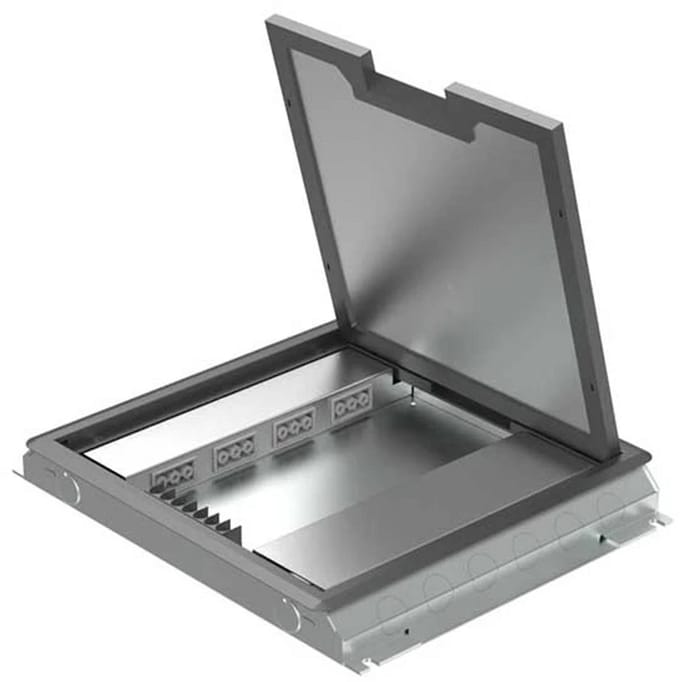 HPL instortvloerdoos 32mm 4xGST + 8x data-uitsparing - kunststof T3 (715.2111)