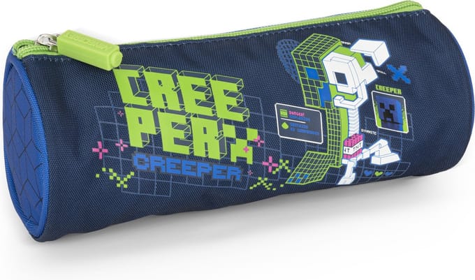 Minecraft Etui Rond, Creeper - 22 x 8 cm - Polyester