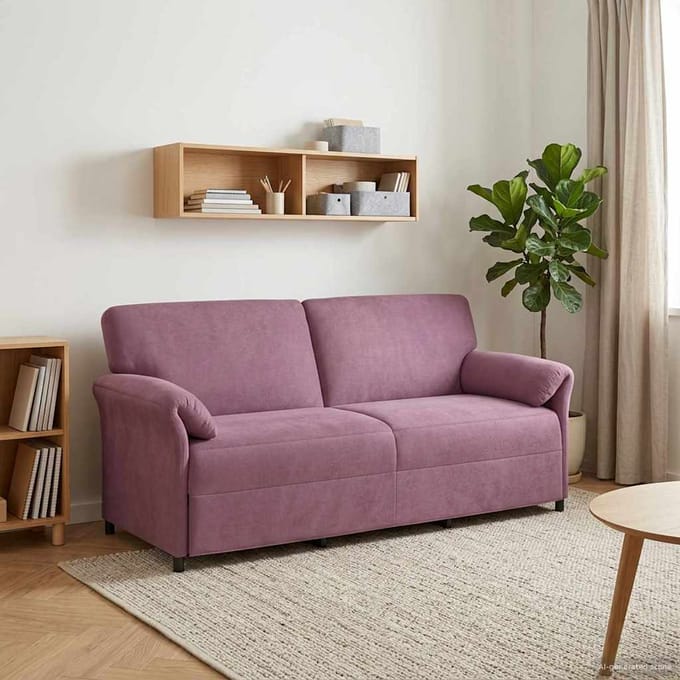 vidaXL - 3-Zits - Sofa - Paars - 198 - x - 83 - x - 95 - cm - Fluweel